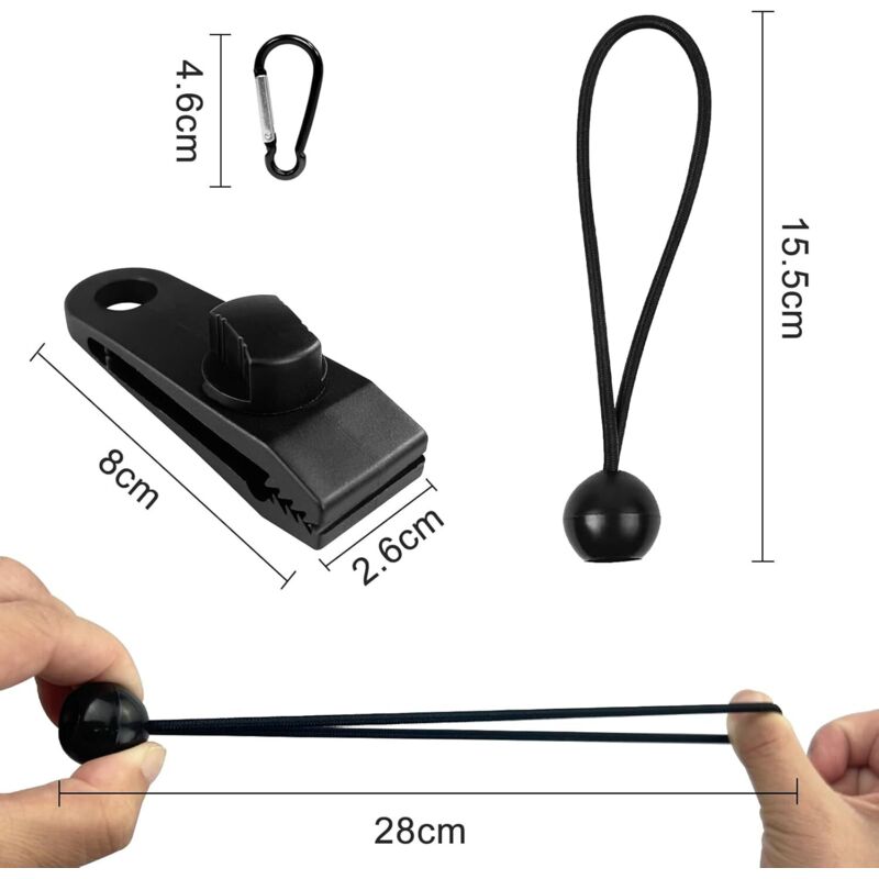 XHTXHT 12 Clips De Sac Hermétiques Réglables - Attaches Multi-Usages Pour Cuisine, Snacks, Pêche Et Rangement