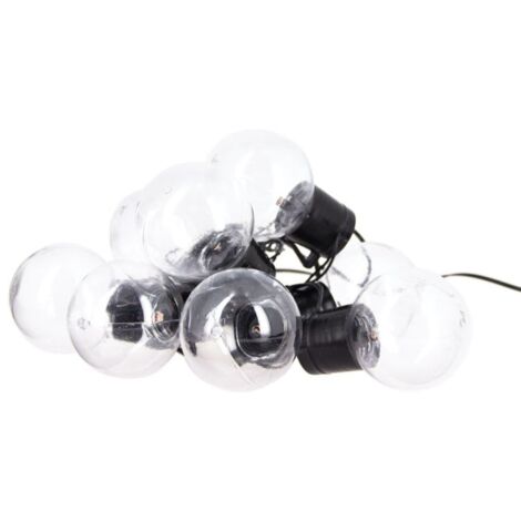 Xanlite – Guirlande solaire guinguette 5m IP44 – 8 ampoules RVB – Autonomie 8h – Pour espaces extérieurs – GRL5GUINRVB