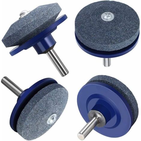 4 Pièce Tondeuse à gazon Affteur de lame Pour le pouvoir Perceuse à main Percer Outil de jardin - Bleu (1/5)