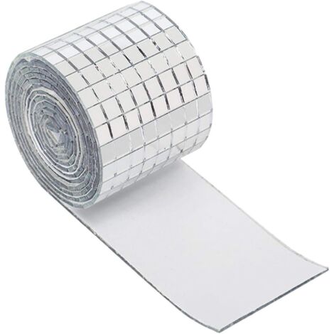 Autres outils spécialisés Mini verre carré auto-adhésif, carreaux de mosaïque d'artisanat décoratifs, autocollants amovibles pour miroir de fête, autocollant en verre imperméable, bricolage fait à la (1/5)