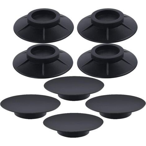 8Pcs Patins Anti-Vibration pour Machine à Laver,Sèche-Linge en Caoutchouc Coussinets de Machine à Laver à Tambour(10cm,Noir) (1/5)