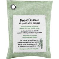 Sac de Charbon Purificateur D'air Naturel De Bois Activé Bambou Absorbeur D'odeur Eliminator Home Chaussures De Voiture Désodorisant pour Fridgerator Toilette Salles De Bains(Vert clair)
