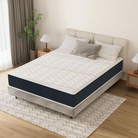 STANEW Matelas 90 x 200 cm, Épaisseur 28 cm et Matelas Mousse à Mémoire de Forme, Parfait Soutien Haute Resil, Respirant, 7 Zones, Réversible à Deux Faces (90x200x28)