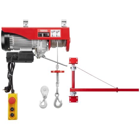 Teeno – Palan électrique 800kg avec moteur 1200W – Vitesse de levage 12m/min – Installation rapide – Pour ateliers et chantiers
