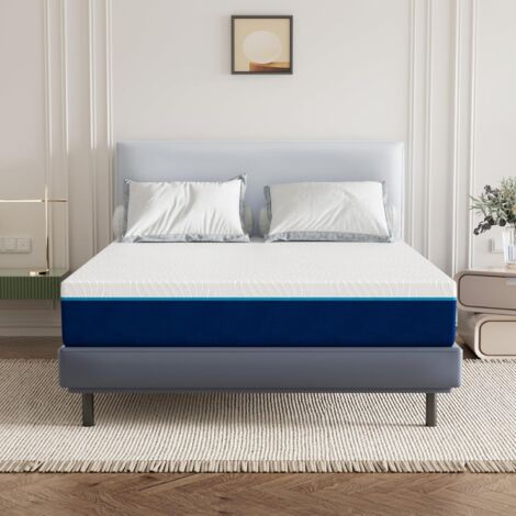 Matelas 140x190,Épaisseur 16 cm DEWINNER, Mousse à Mémoire de Forme, Fermeté Moyenne, 7 Zones de Soutien Ergonomique, Housse Lavable Réversible,Idéal pour Chambre Adulte, Couple ou Appoint