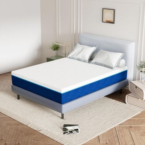 Matelas 140x200 cm DEWINNER,Épaisseur 20 cm, Mousse à Mémoire de Forme, Fermeté Moyenne, 7 Zones de Soutien Ergonomique, Housse Lavable Réversible,Idéal pour Chambre Adulte, Couple ou Appoint