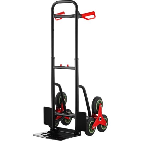 Teeno – Diable pliable léger 150 kg – Chariot télescopique 6 roues – Conception ergonomique pour espaces confinés – Poignée ajustable 80-112 cm