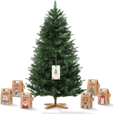 Dewinner – Sapin de Noël artificiel 180 cm – 573 branches en PVC – Diamètre 120 cm – Support en bois – Assemblage rapide et sans outil