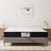 Teeno – Matelas mémoire de forme 140x190cm – Épaisseur 22cm – Support haute résilience – Ultra respirant – 7 zones de confort