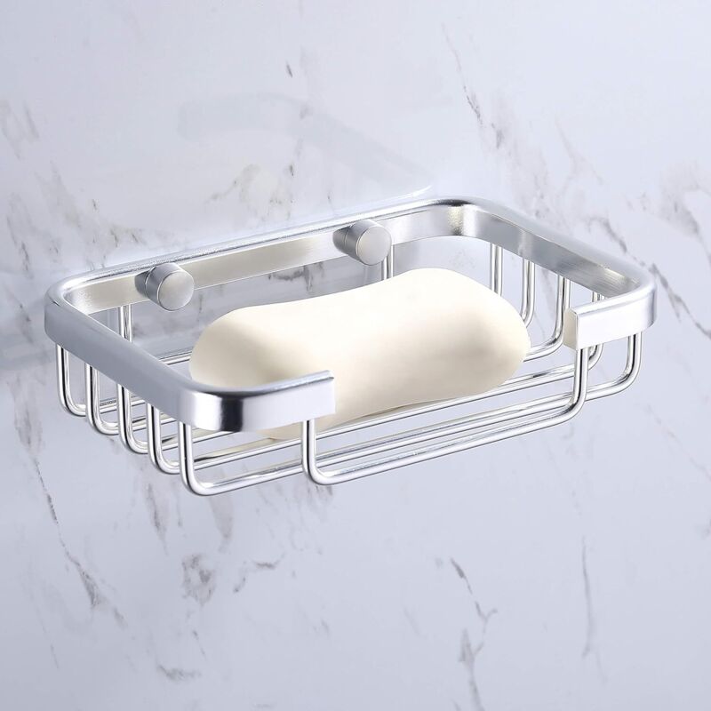 Porte-savon Acier Inoxydable Rectangulaire + Sac à Savon – Salle De Bain Et Cuisine Anti-Rouille