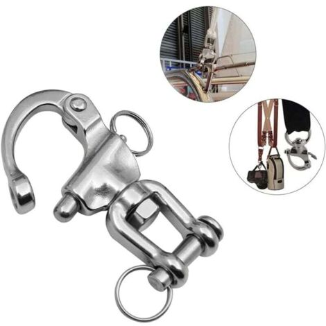 Keenso Mousqueton Pivotant à Emerillon, Maillons Rapides en Acier Inoxydable 316 Crochet à Ressort Rapide à Largage pour Drisse de Voilier Bateaux(128mm Keenso Mousqueton Pivotant à Emerillon, Maillons Rapides en Acier Inoxydable 316 Crochet à Ressort Rapide à Largage pour Drisse de Voilier Bateaux(128mm