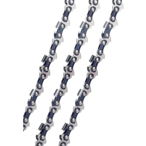 Chaine tronconneuse 3 x Chaînes de tronçonneuses 40cm 3/8" 55 Maillons d'Entraînement 1.3 mm, Faible Rebond compatible avec Stihl