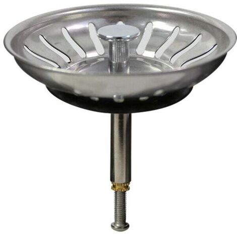 Bouchon Evier Cuisine Inox - Filtre Evier Cuisine Universel Bonde Evier avec Grille Evier Cuisine Antiblocage, Panier pour Evier Inox Vidange Rapide