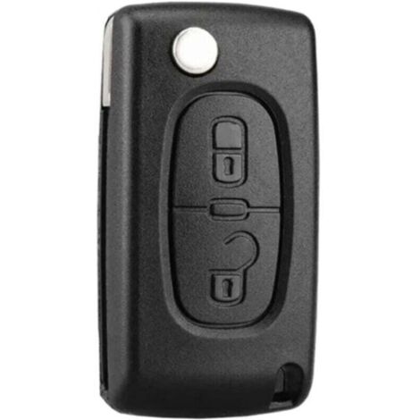 2 Boutons Coque Clé Compatible CE0523 clé à Rabat Pliable pour Peugeot 207 307 308 407 408 3008 5008 Citroen C2 C3 C4 C5 C6 C8 (2 Boutons, CE0523) (1/5)
