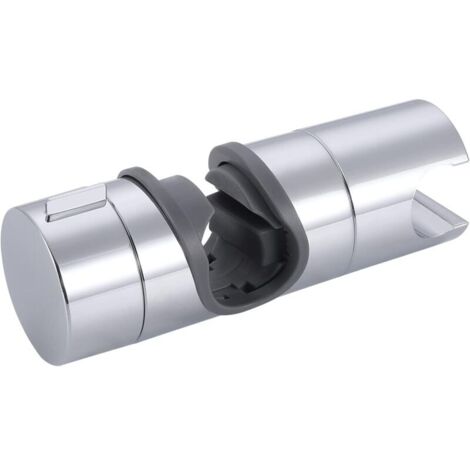 Curseur barre de douche, Support Douche à Main Remplaçable, Support Pommeau de Douche 18-25MM à Diamètre Réglable Chrome, gris (1/5)
