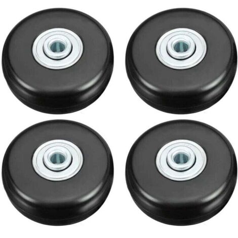4PCS Roulette Valise, Bagage Valise Réparation Roulette Charge Lourd 50mm Muette Caoutchouc Universelle Pivotante Roue Rechange Transport Remplace Roulette pour Valise/Bagage/Sac à Dos/Voyage