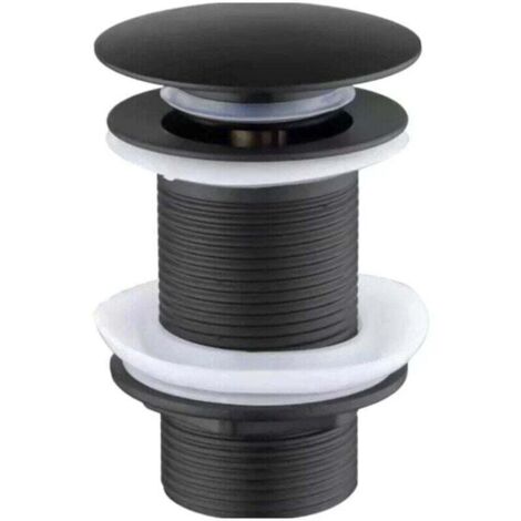 Bonde de Vidage Pop Up, Bonde Pop Up Sans Trop Plein, Universel Bonde de Lavabo Pop Up, Bonde Lavabo, Bonde de Vidange Lavabo, Bonde Découlement Noir pour Lavabo et Lavabo (1/5)