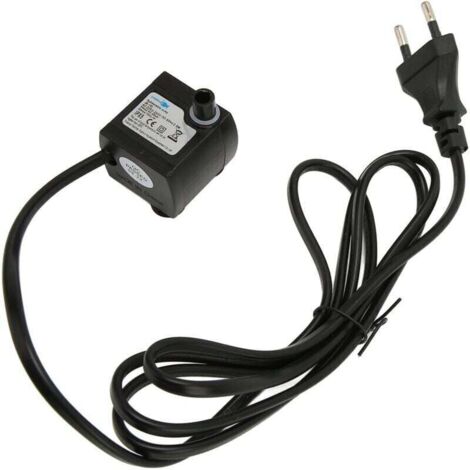 Mini pompe à eau Submersible réglable et silencieuse, pompe de fontaine étanche IPX8 avec ventouse pour Aquarium, prise ue 220-240V (1/5)