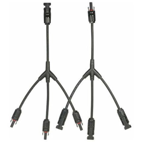 Câble adaptateur de panneau photovoltaïque solaire  3Y , connecteur de type Y, connexion parallèle à cinq voies,   2  pièce(1Pair 3 in 1 adapter) (1/3)