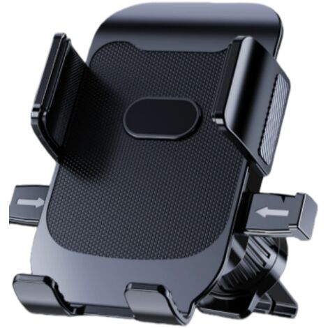 Support Telephone Voiture, Crochet Stable & Prise Ferme, 360° Rotation Porte Téléphone à Grille d'Aération, Un Bouton de Libération, Accroche Smartphones 4” à 7” (1/4)