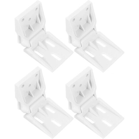 4pièces Lot De Charnières De Porte De Réfrigérateur Rechange Pour Portes De Congélateur Accessoires De Réparation Pour Réfrigérateurs De Camping Blanc (1/5)