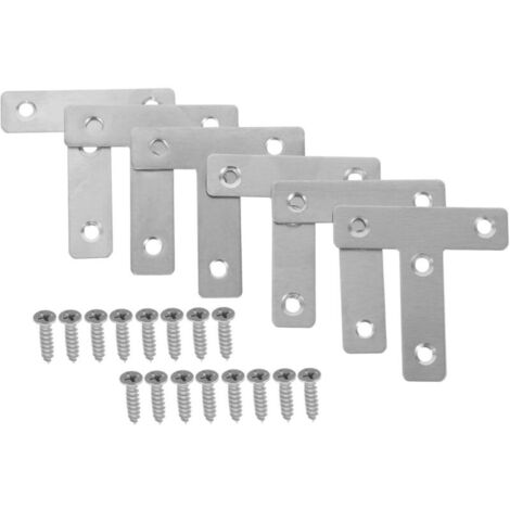 25 pièces Équerres Angle Acier Inoxydable avec Plaques de Jonction et Vis Support Connecteur Angle pour Mobilier Bois et Stable (1/5)