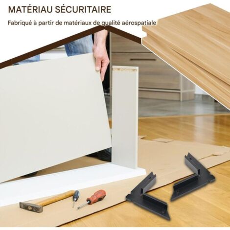 4x Equerre d'assemblage ferrure de suspension pour élément haut