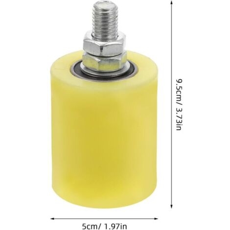 ZASPARE - Guide Portail Coulissant 27x35 Galet Portail Coulissant, Galets en Nylon pour Portes de Garage et Autres Applications (27X35 (PACK 2