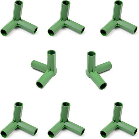 10 PCS 16mm Greenhouse Frame Building Connectors Pipe Fitting Plastic Gardening Joint Tool Heavy Duty Framework Drip Tubing Flower Stands Plant Stakes Fencing (1/5)