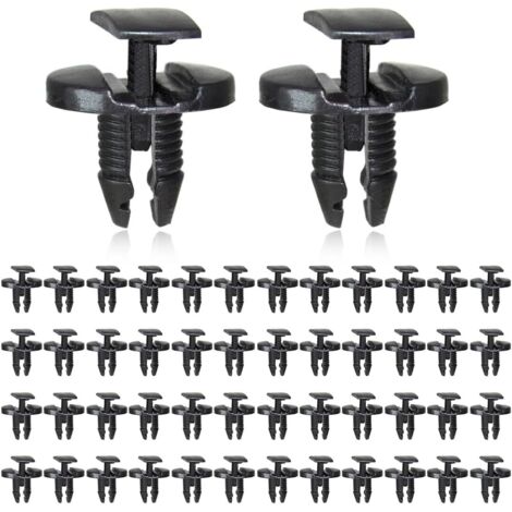 50pcs Clips de Fixation Parechocs, Rivets en Plastique Attaches, Garde-Boue Rivets Clips de Retenue, Clips Voiture pour Auto Panneaux Garniture de Portière Compatible avec Citroen Peugeot (1/5)