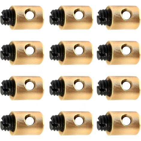 10 Pièces Serre cable, serre cable acier, Serre Cable velo, Serre-serre Cable Velo Câbles de Gaz en Laiton pour Accélérateurs de Scooters et Motos (1/5)