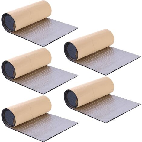Isolant d'automobile Lot de 5 tapis d'isolation phonique et thermique pour voiture, en mousse autocollante, 25 x 18 cm (1/5)