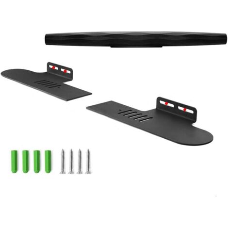 Compatible With Bowers & Wilkins Formation Bar Holder Wall Mount Bowers & Wilkins Formation Bar Stand Accessories With Integrated Cable Management, Smart Home Speaker Accessories Rack (Black) 2 Pieces (1/5)