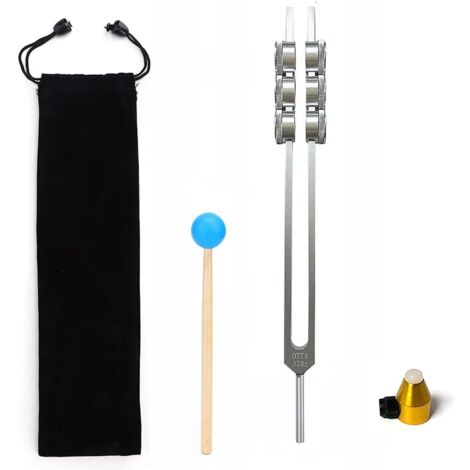 Ratstone Diapason Therapeutique,Diapason 32 Hz, Diapason En Aluminium Avec Marteau Outil De Diagnostic De Santé Pour Aider À Soulager Les Tensions Et Les Tiraillements (1/5)