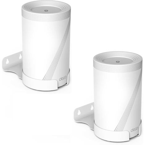 Stander Compatible With Tp Link Deco Be63 / Be65 Mesh Wifi 7 System - Simple And Robust Wall Mount Stand Mount Tp Link Deco Be63 / Be65 Holder With Cable Management (White, 2 Pieces) (1/5)