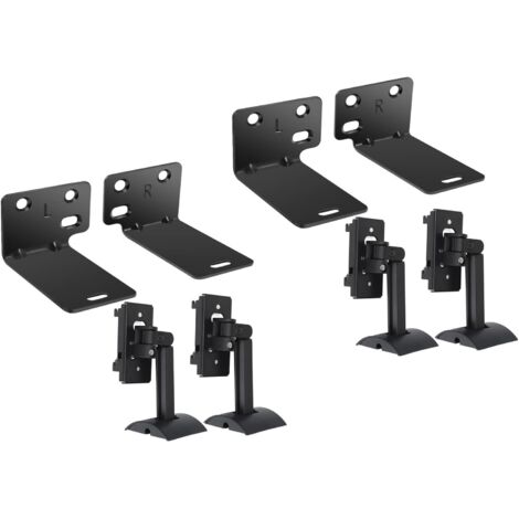 Lot De 2 Supports Muraux Compatibles Avec Bose Wb-300 Soundtouch 300 Soundtouch 300 Bose Wb-300 Soundtouch 300 Soundtouch 300 - Accessoires De Support En Métal - Noir (1/5)