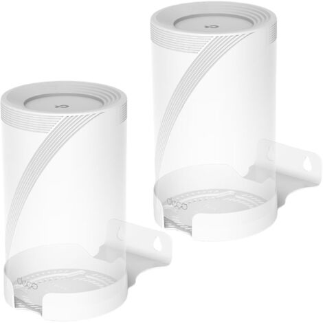 Stander Compatible With Tp Link Deco Be75 / Be85 / Be95 Mesh Wifi 7 System - Simple And Robust Wall Mount Stand Mount Tp Link Deco Be75 / Be85 / Be95 Holder With Cable Management (White, 2 Pieces) (1/5)