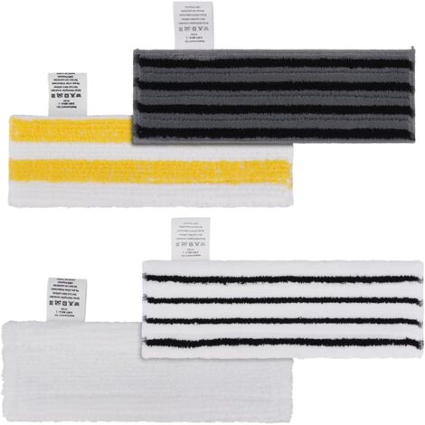 Lot de 4 Lingettes de Rechange en Microfibre Compatible avec Karcher Easyfix SC 1, SC 2, SC 3, SC 4, SC 5 Nettoyeurs Vapeur (4 Types de Lingettes) (1/5)