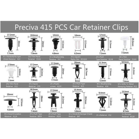 Kit attache de protection de rivet en plastique avec outils de pose ...