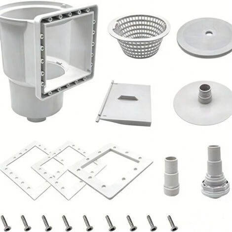 Kit d'écumoire de piscine hors sol pour skimmer mural pour incisions murales de piscine de 15,2 cm, remplace l'écumoire hors sol