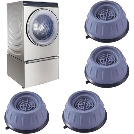 4 Pièces Pied Anti Vibration Machine A Laver, Tapis Anti-Vibration Machine À Laver,Pieds En Caoutchouc Pour Machine À Laver Coussinets,Support Machine A Laver,Pour Machines À Laver Séchoirs (1/5)