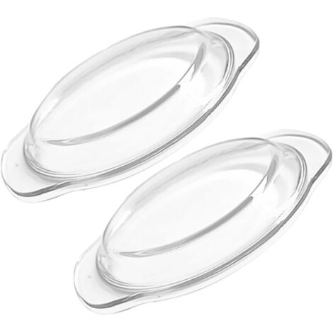 2Pièces Couvercle Verre pour Micro Ondes Lot de Cloche Alimentaire Transparent Protection Éclaboussures Compatible Plats Gâteaux Nettoyage Facile Au (1/5)