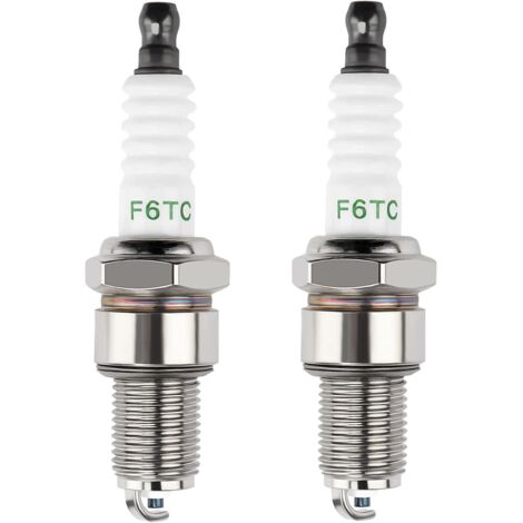 2 Pièces Bougies D'Allumage F6Tc, Tondeuse Bougie D'Allumage, Bougie D'Allumage Borne Solide Remplacer F6Tc / F7Tc, Pour Gx120 Gx200 Gx240 Go Kart Polissage De Travail Du Sol De Vélo 168F (1/5)