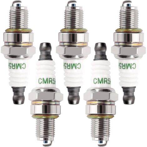 5 Pièces Bougies D'Allumage Cmr5H, Tondeuse Bougie D'Allumage, Bougie D'Allumage Borne Solide Remplacer Cm5H / Cmr5H / Cmr6H / Cmr7H, Compatible Avec Honda Gx25 Gx35 Moteur (1/5)