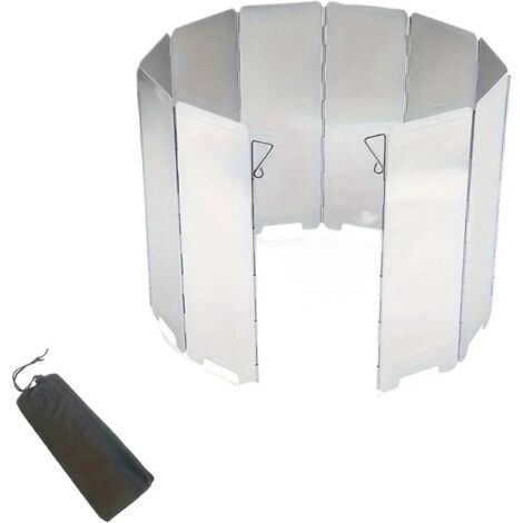 Pare-Vent pour RéChaud De Camping Pare-Brise Pliable for réchaud à gaz, 10 plaques, en Alliage d'aluminium, for Camping Plein air (1/5)