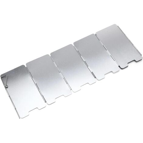 Pare-Vent pour RéChaud De Camping Lot de 9 Pare-Brise Pliables en Alliage d'aluminium for cuisinière à gaz, for Camping et Cuisine Plein air (1/5)