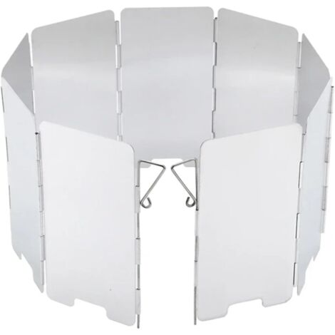 Pare-Vent pour RéChaud De Camping Lot de 9 Pare-Brise Pliables en Alliage d'aluminium for cuisinière à gaz, for Camping Plein air (1/5)
