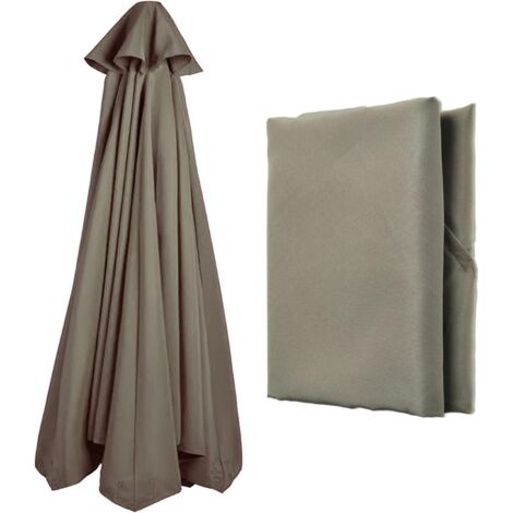 10 Ft Patio Umbrella Canopy Replacement Fade and Tear Resistant Outdoor Market Umbrella Cover for Lawn Garden Backyard Sand and Pool Fits 8 Ribs/6 Ribs (1/5)