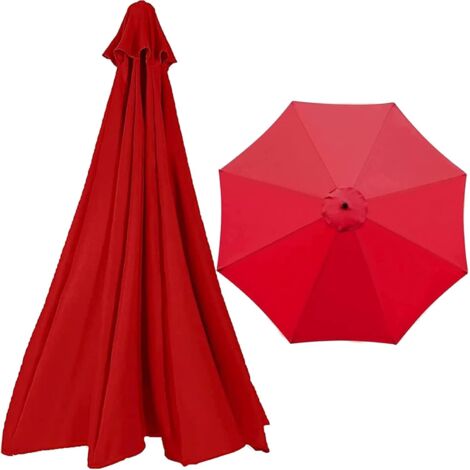 300cm Cover, 2.7m Cloth for Garden Patio Umbrella Replacement Parasol Canopy, Colors, (Color Khaki, Size : 300cm/9.8ft (6ribs) (1/5)