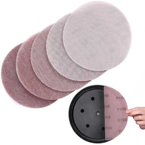 Treillis Feuilles Abrasive 225mm, 25 Pièces Papier a Poncer 80/120/180/240/400 Grains Abrasives Papier pour Ponceuses pour cloisons sèches (1/5)